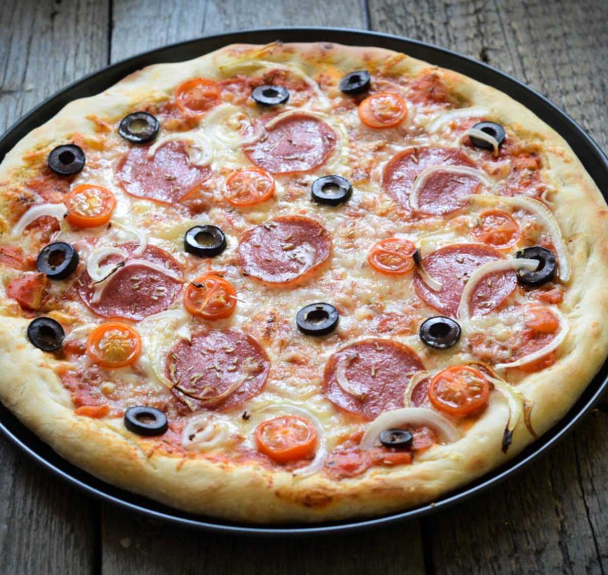 рецепт пиццы быстрого приготовления в домашних условиях фото 110
