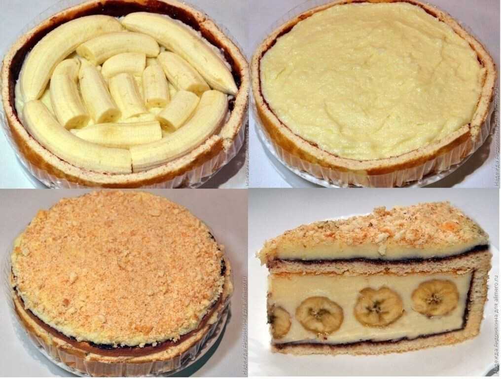 Пирог из готовых коржей. Торт из бисквитных коржей с бананом. Торт из коржей с бананами. Банановый бисквитный торт. Банановый торт с коржами.