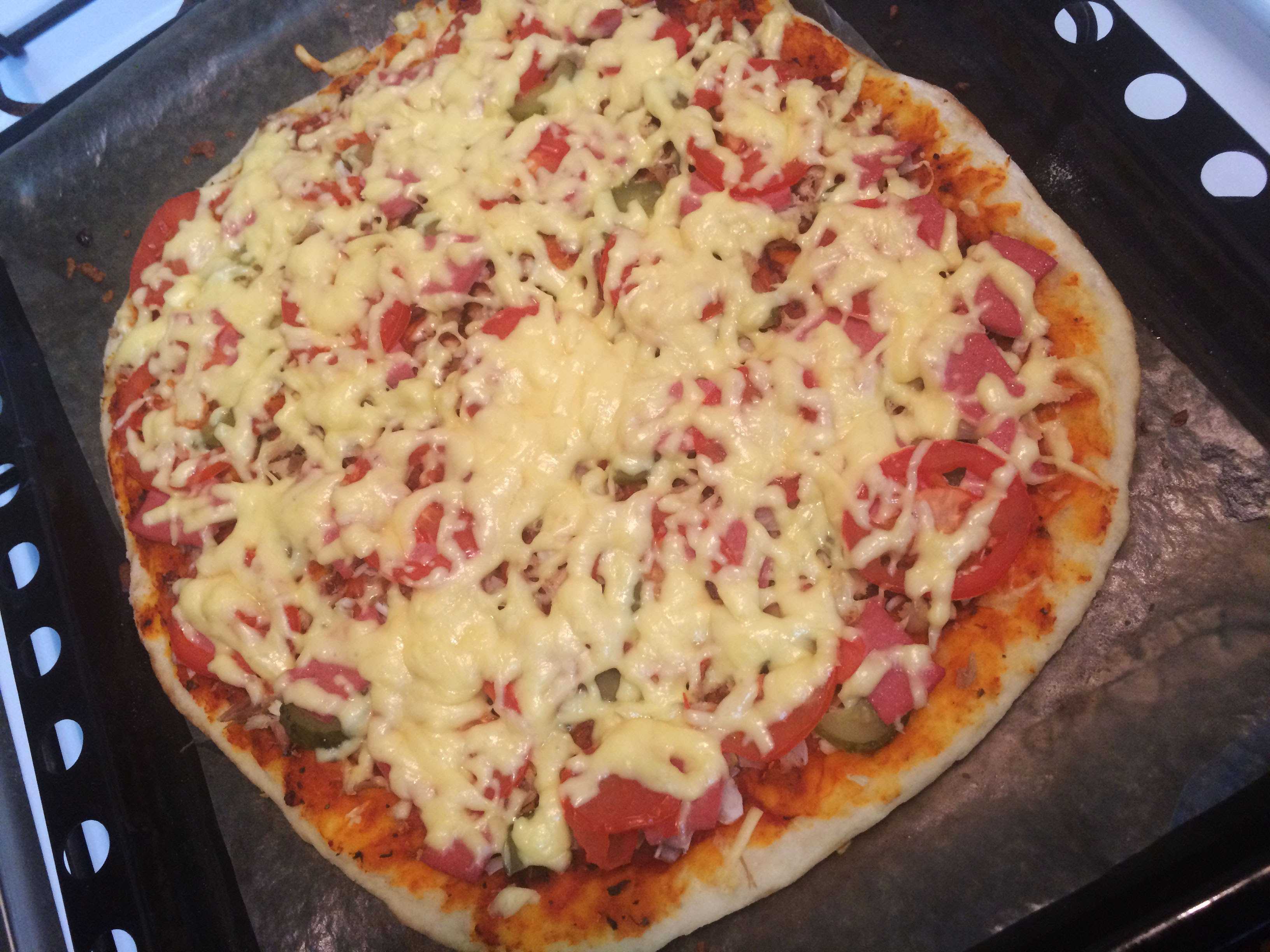 пицца рецепт быстрого приготовления в домашних условиях в духовке фото 117
