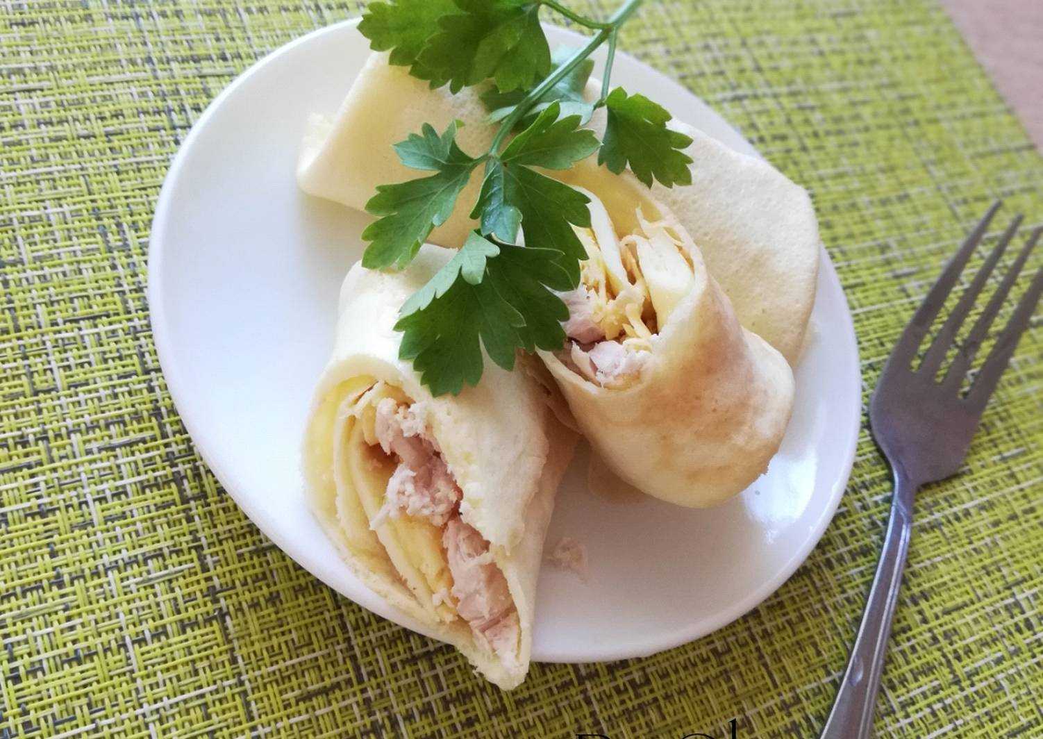 Рулетики из ветчины с сыром и чесноком рецепты с фото пошагово