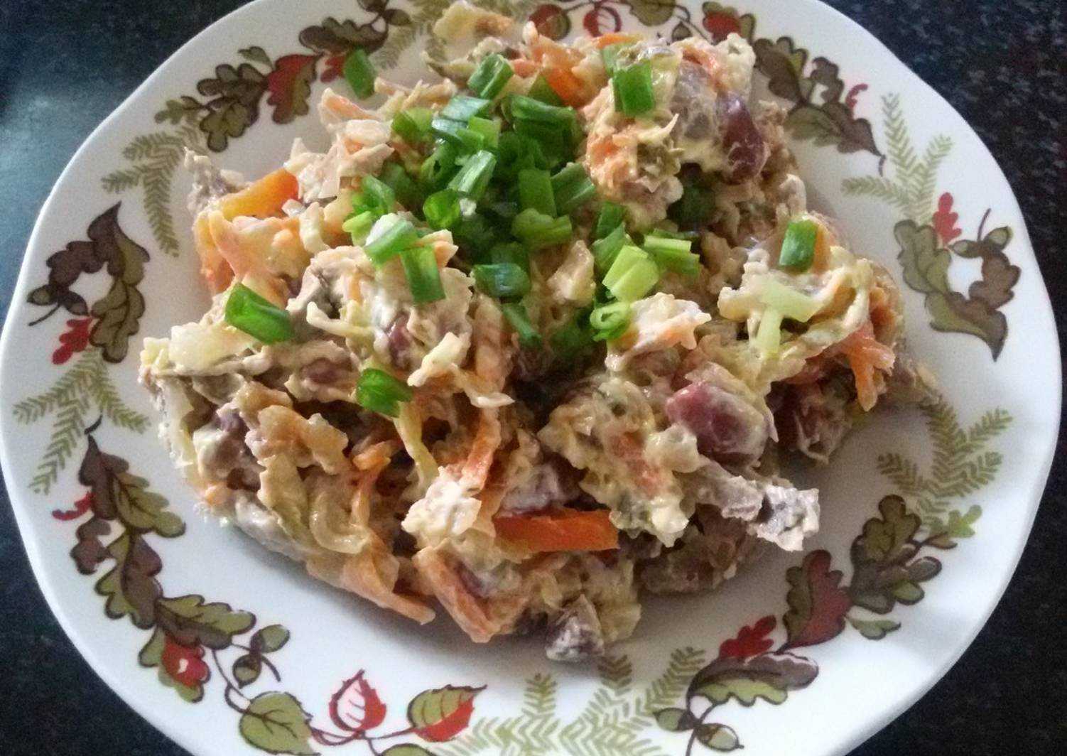 Салат обжорка с говядиной и солеными огурцами рецепт с фото пошагово