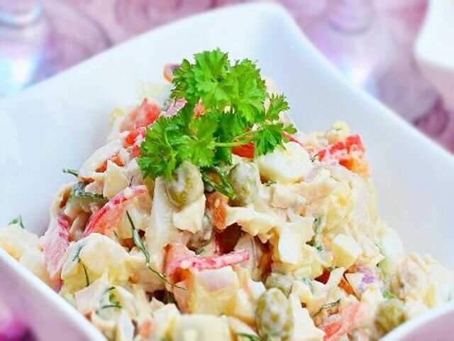 Салаты с курицей и грибами. очень вкусные рецепты