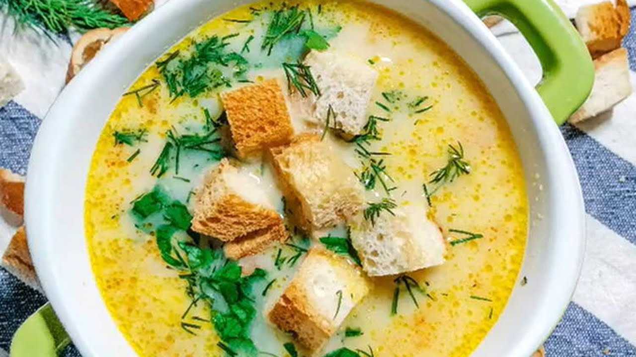 Суп сырный из плавленного сыра с фрикадельками в мультиварке