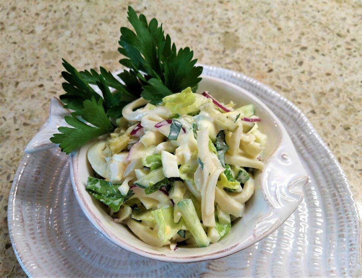Салаты из кальмаров — 15 простых и очень вкусных рецептов
