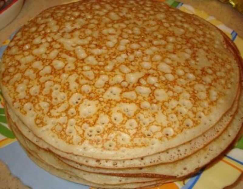 Блины на кефире тонкие с дырочками — 11 вкусных рецептов