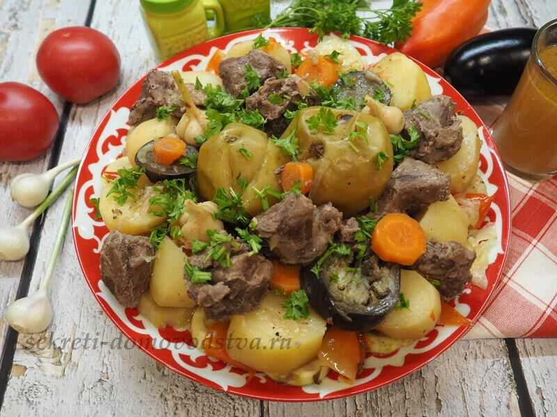 Дамлама по-узбекски в казане — вкусный рецепт приготовления