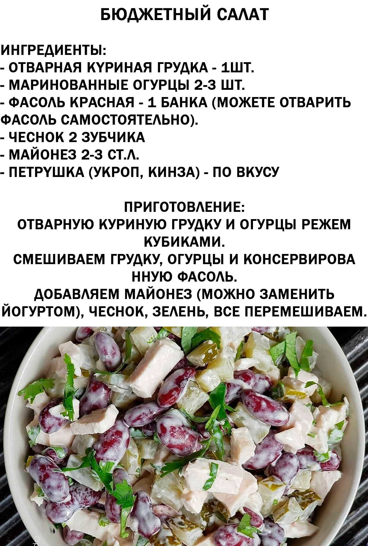 Рецепты простые салаты на скорую руку рецепты с фото из простых продуктов