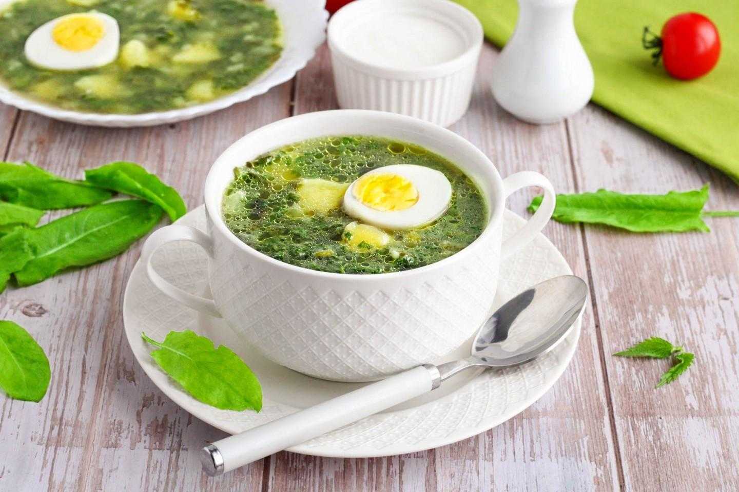 Суп из крапивы с яйцом